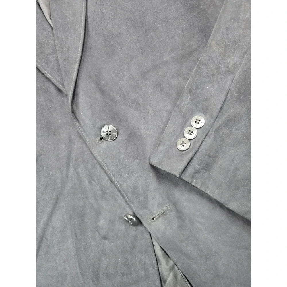Circle S Western Faux Suede Blazer Mens 48L Black Cowboy Sport‎ Coat Jacket
